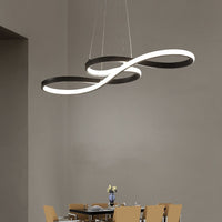 Durell Hanglamp Lineair Noordisch Zwart/Wit/Goud. Slaapkamer