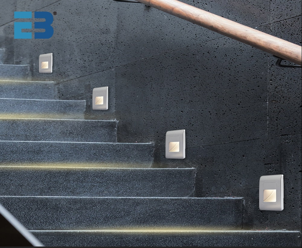 EB Brone - LED Traplicht 4 Kleuren PIR Sensor Inbouw Voetlicht