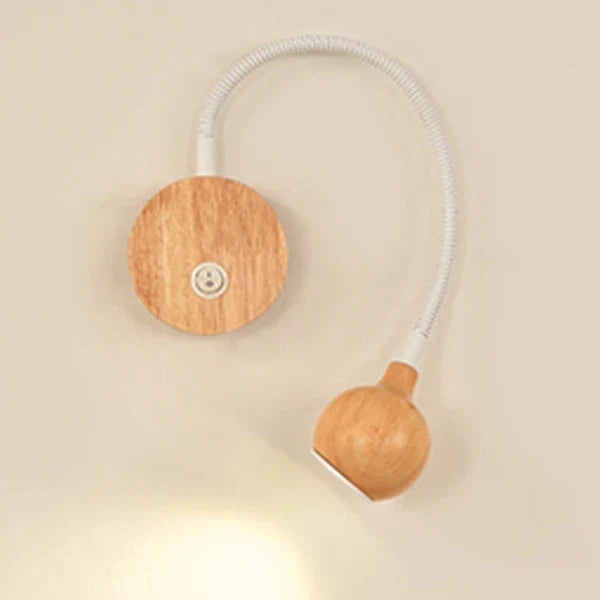 TimberGlow LED Wandlamp | Elegant nachtlampje van natuurlijk hout met gerichte verlichting voor gebruik binnenshuis