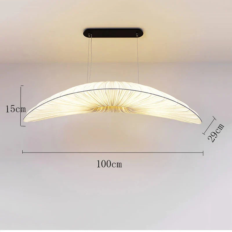 Aurelia LED Hanglamp In Wit Met Zeilstof Kroonluchter