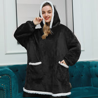Ultra Zachte Fleece En Wol Hooded Deken Voor Comfort En Warmte Thuis