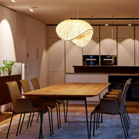 Aurelia LED Hanglamp In Wit Met Zeilstof Kroonluchter
