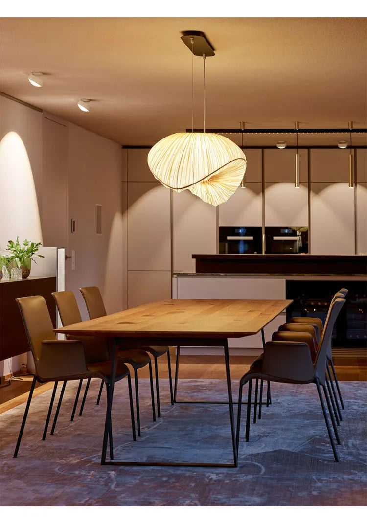 Aurelia LED Hanglamp In Wit Met Zeilstof Kroonluchter