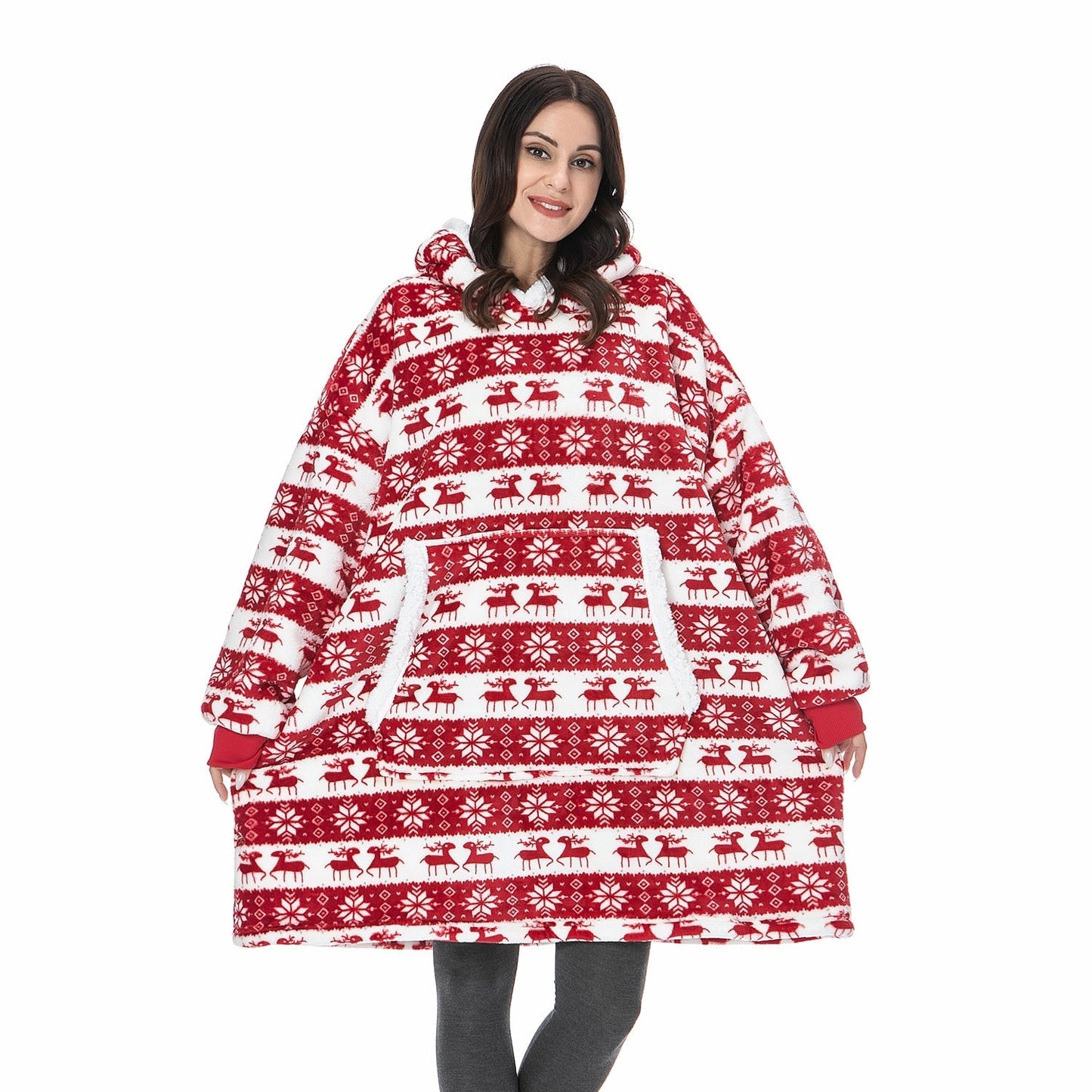 Ultra Zachte Fleece En Wol Hooded Deken Voor Comfort En Warmte Thuis
