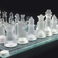 Glas-Schachspel | Mat-gepaste Kristallen Figuren met Schaakbord