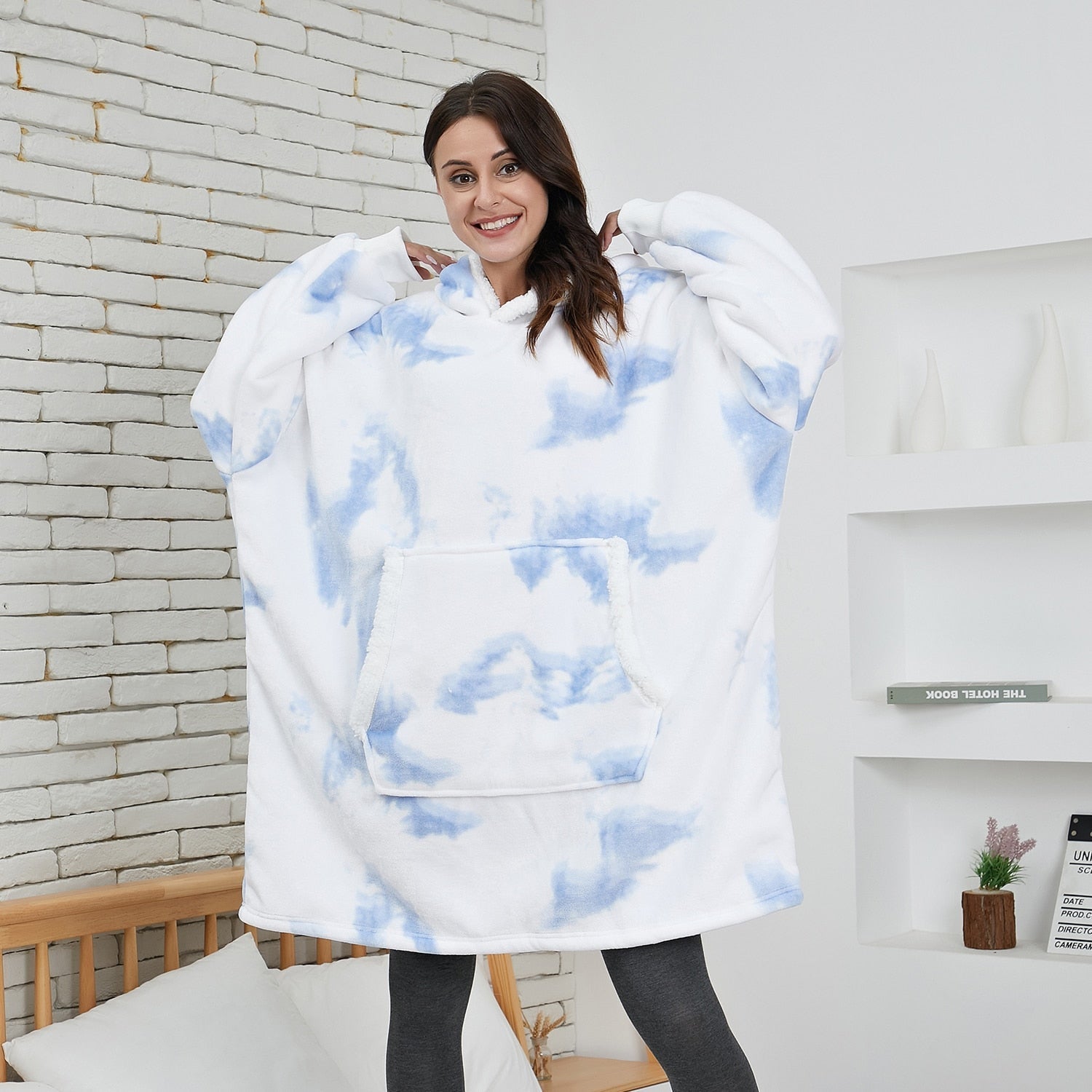 Ultra Zachte Fleece En Wol Hooded Deken Voor Comfort En Warmte Thuis