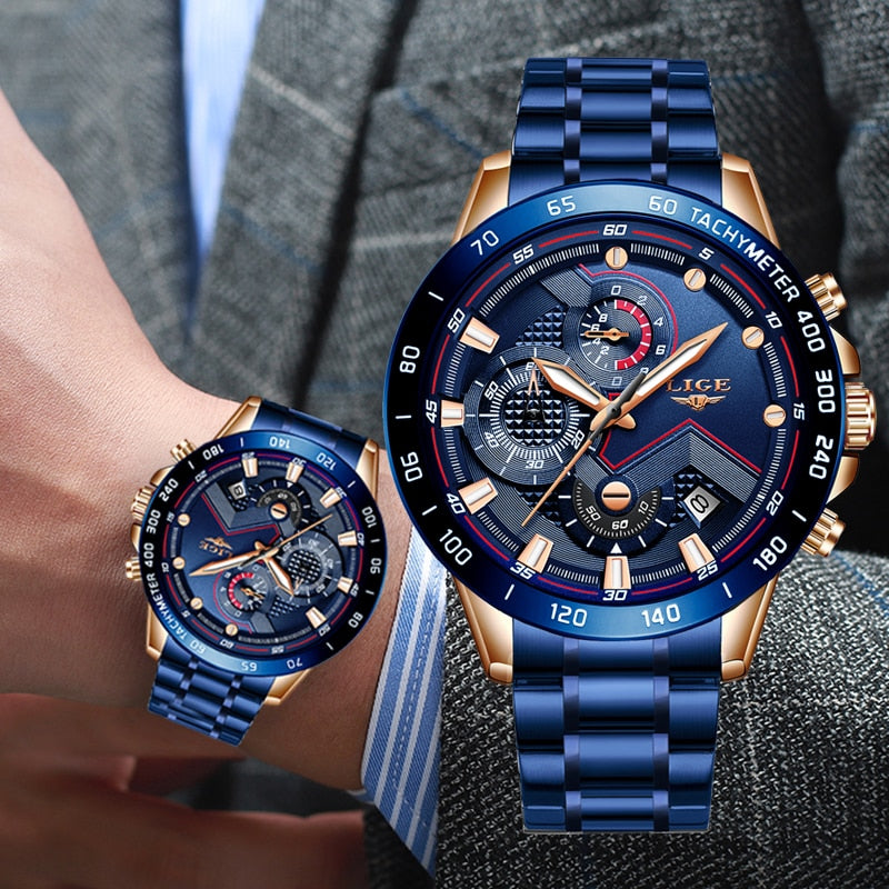 Tijdloze Stalen Kwarts Horloge