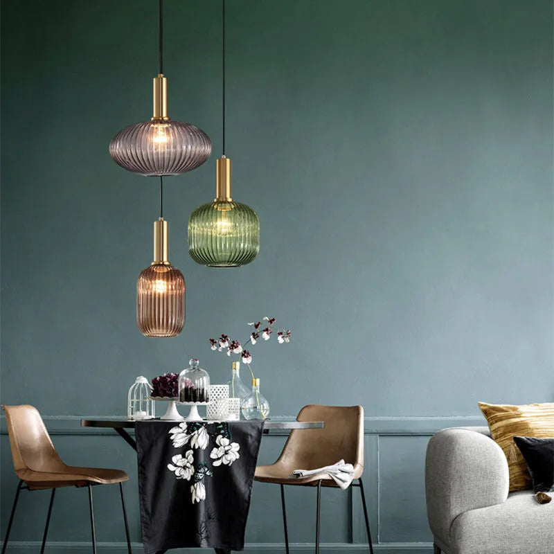 Nordic Kleurrijke Glazen Retro Hanglamp