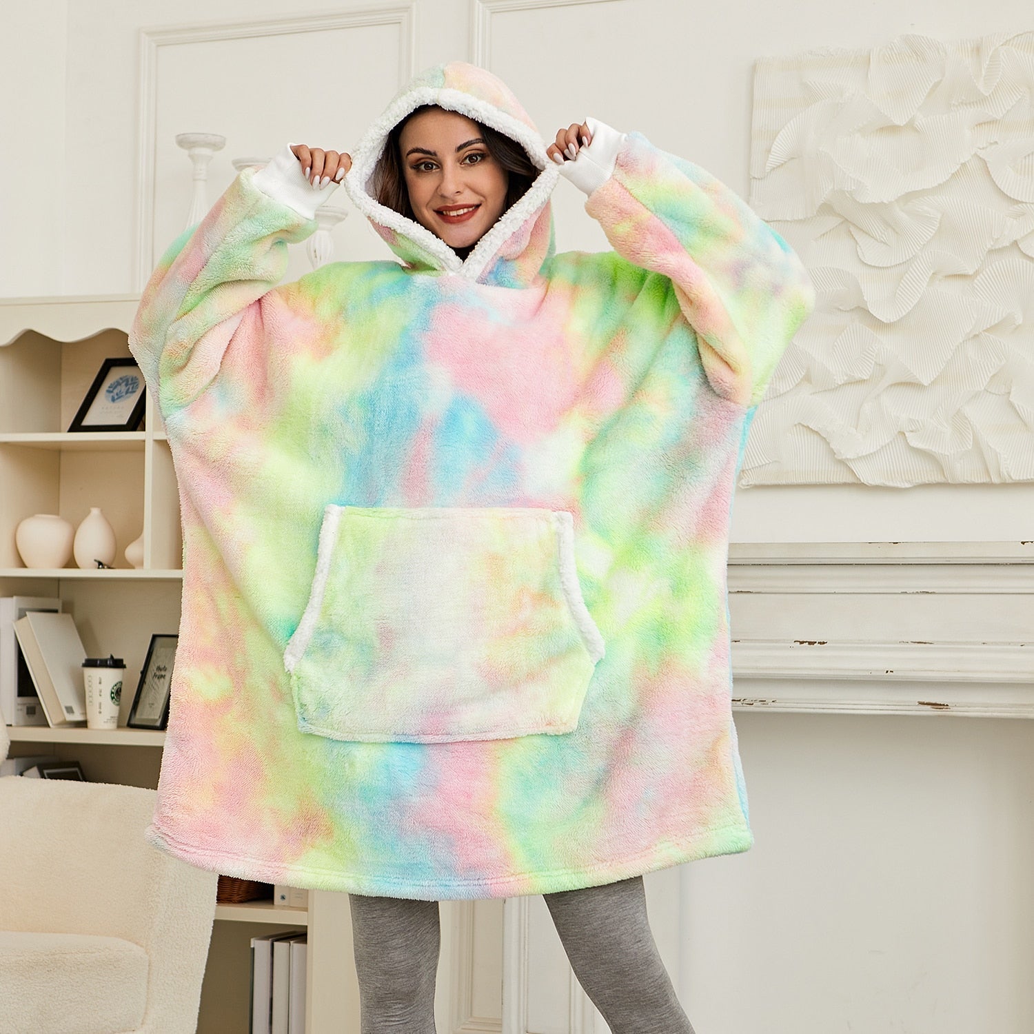 Ultra Zachte Fleece En Wol Hooded Deken Voor Comfort En Warmte Thuis