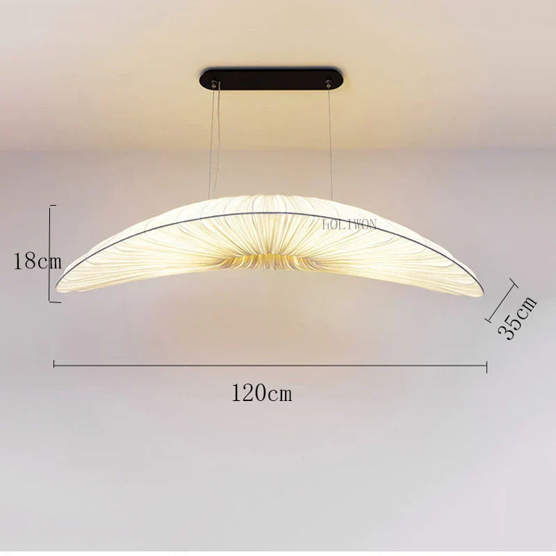 Aurelia LED Hanglamp In Wit Met Zeilstof Kroonluchter