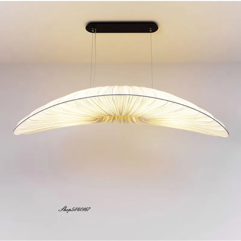 Aurelia LED Hanglamp In Wit Met Zeilstof Kroonluchter
