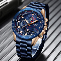 Tijdloze Stalen Kwarts Horloge