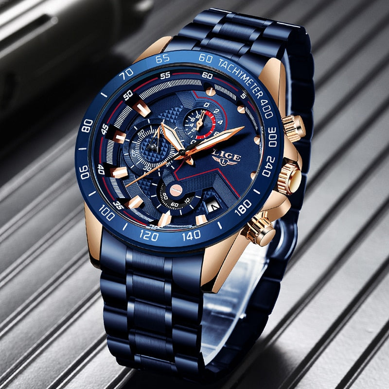 Tijdloze Stalen Kwarts Horloge
