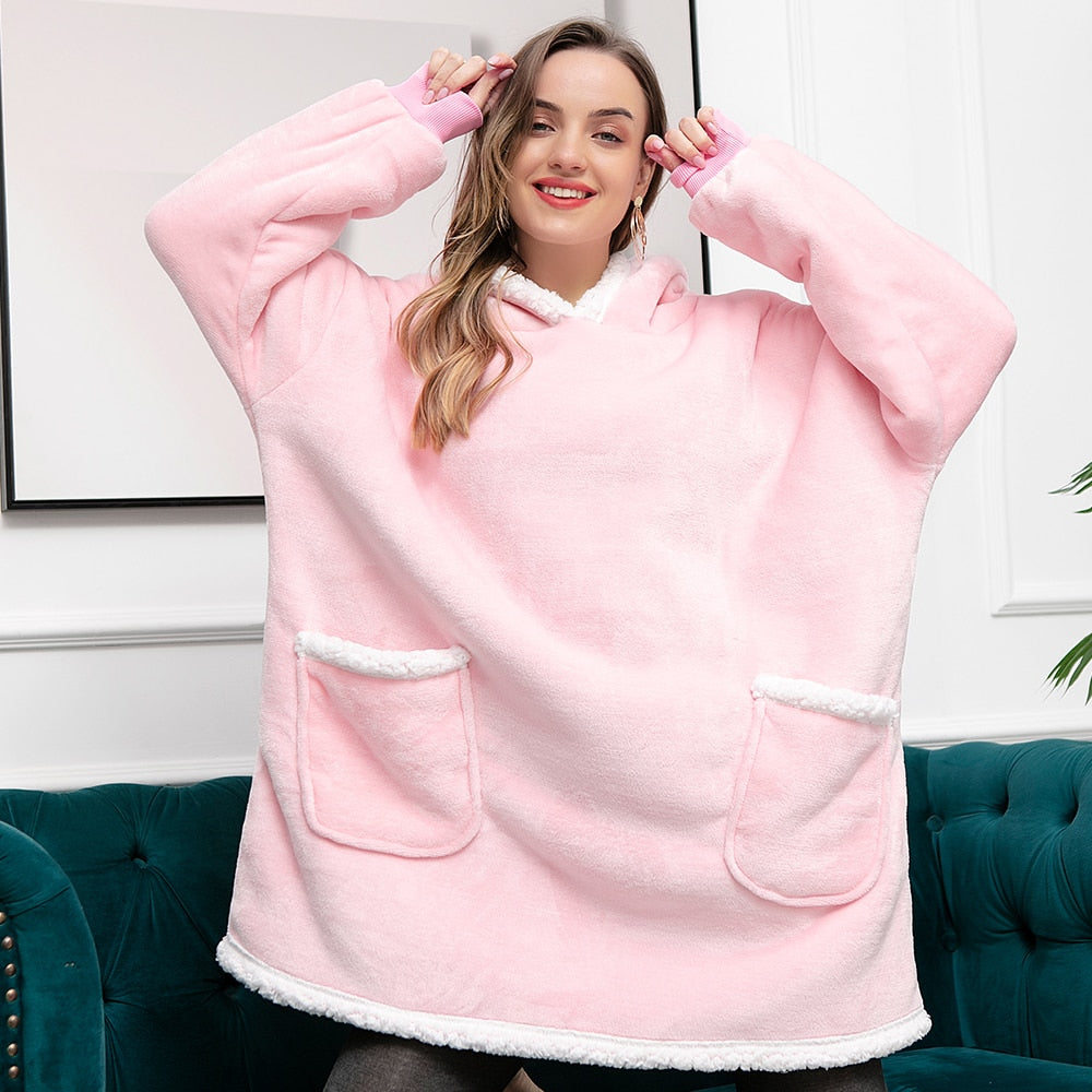 Ultra Zachte Fleece En Wol Hooded Deken Voor Comfort En Warmte Thuis