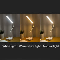LED Tafellamp | Oogvriendelijk & Dimbaar | Touchbediening | USB Oplaadfunctie & Telefoonhouder