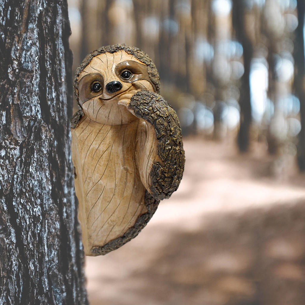 TreeBuddy - Knuffelende luiaard figuur voor buiten decoraties