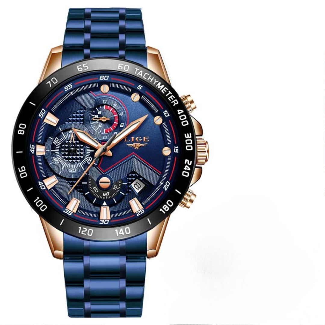 Tijdloze Stalen Kwarts Horloge