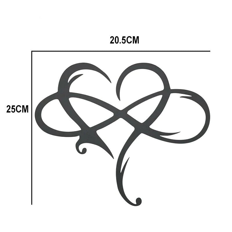 LoveBound - Elegante muurdecoratie in de vorm van een hart en het symbool van de oneindigheid