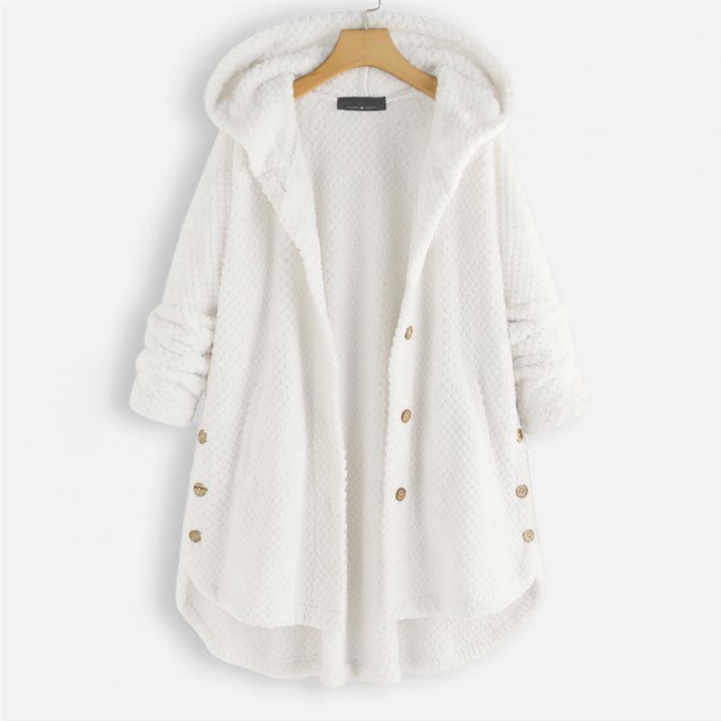 FleeceFinesse | Elegant gesneden fleecejas met capuchon, perfect voor elk figuur