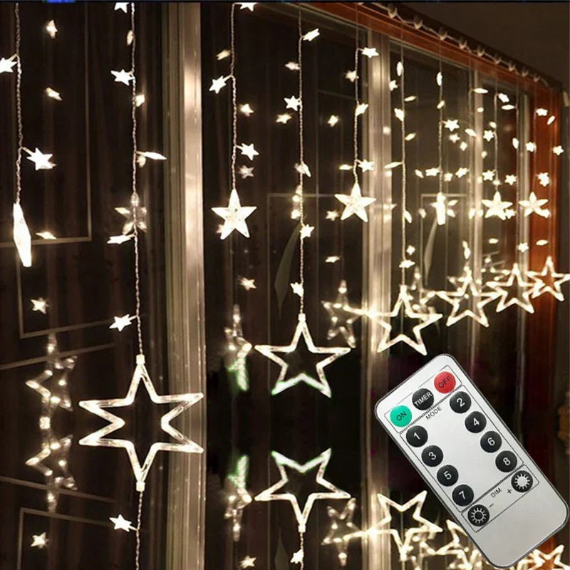 LumiStar – LED Sterrenlichtslinger Gordijnverlichting Kerstmis