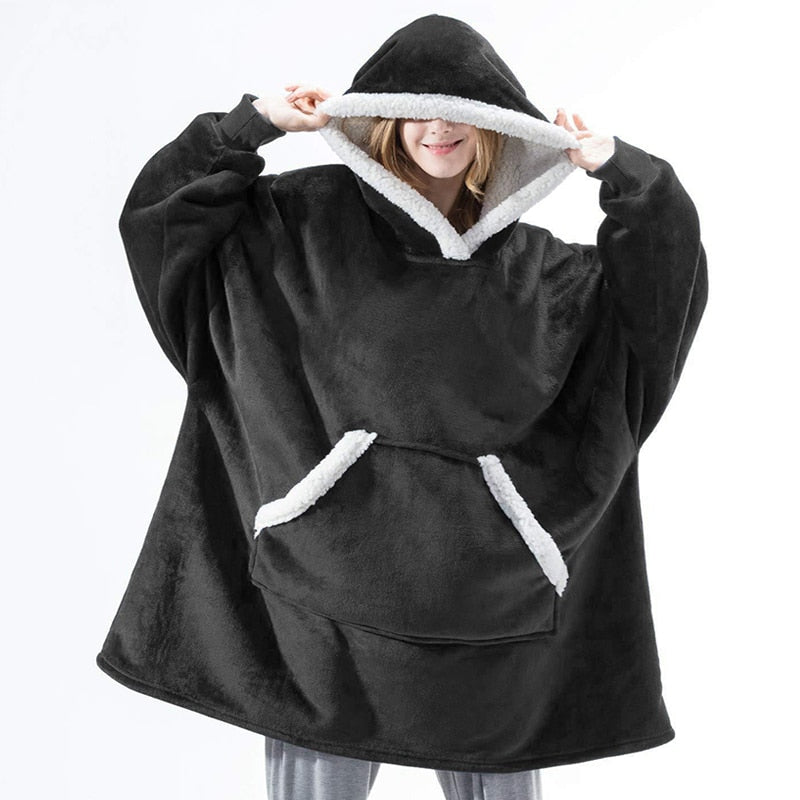 Ultra Zachte Fleece En Wol Hooded Deken Voor Comfort En Warmte Thuis