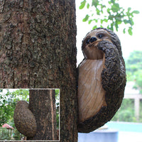 TreeBuddy - Knuffelende luiaard figuur voor buiten decoraties