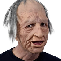 Realistisch Latex Oude Man Masker – Expressief Halloween Kostuum Hoofdkap