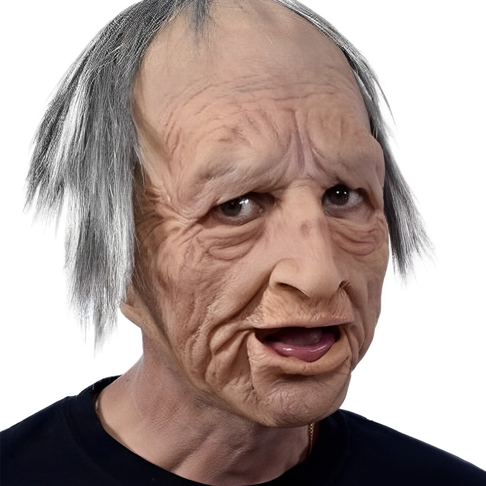 Realistisch Latex Oude Man Masker – Expressief Halloween Kostuum Hoofdkap