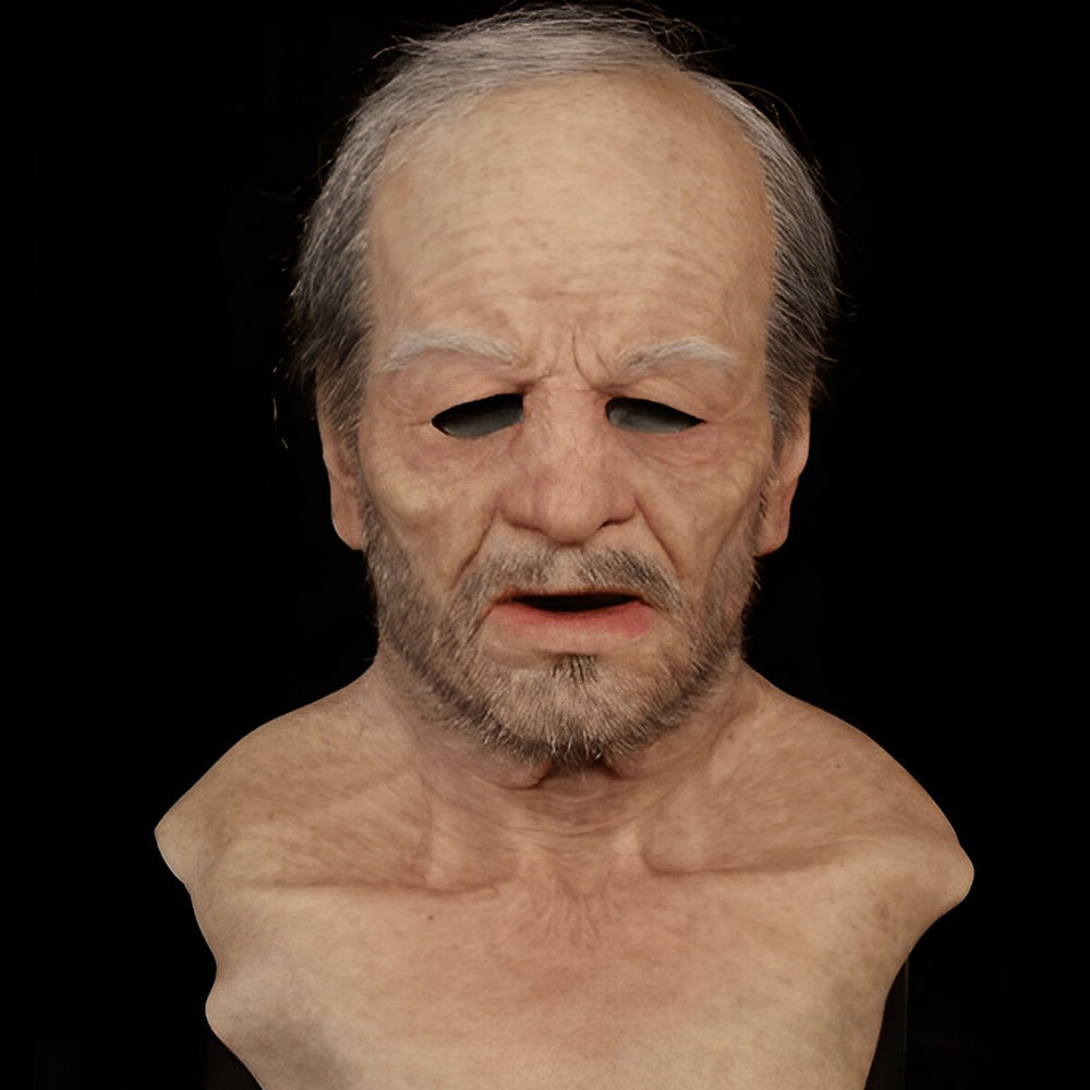 Realistisch Latex Oude Man Masker – Expressief Halloween Kostuum Hoofdkap