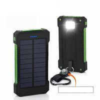 Waterdichte zonne-energiebank | LED-oplader voor smartphones, fietsen en kamperen
