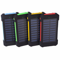 Waterdichte zonne-energiebank | LED-oplader voor smartphones, fietsen en kamperen