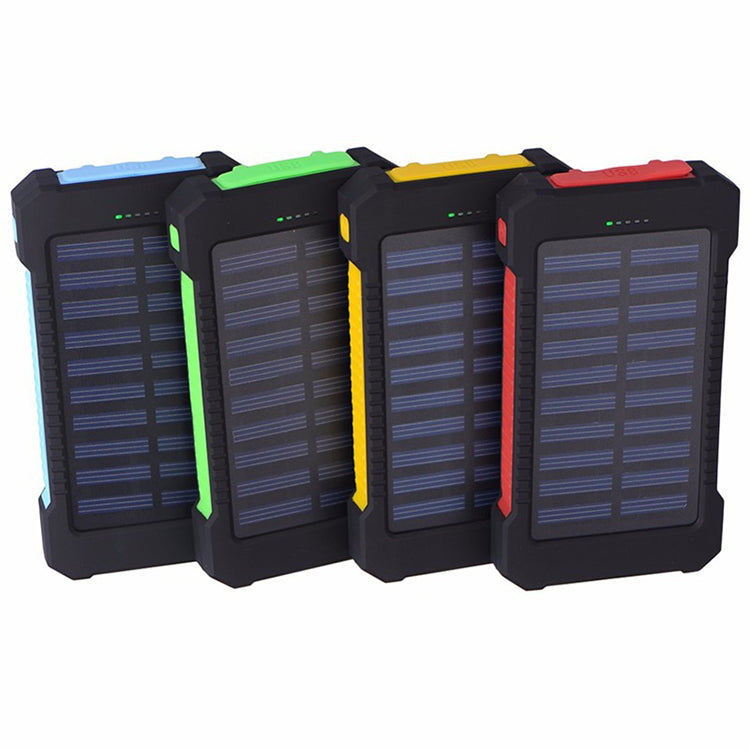 Waterdichte zonne-energiebank | LED-oplader voor smartphones, fietsen en kamperen