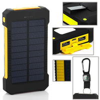Waterdichte zonne-energiebank | LED-oplader voor smartphones, fietsen en kamperen