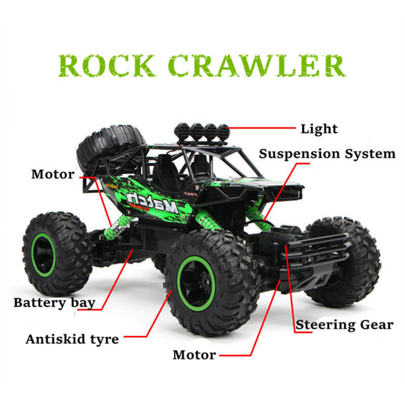 Afstandsbediend Auto, 4x4, Monstertruck, Rock Crawler, 2,4 G, Offroad-Klimauto