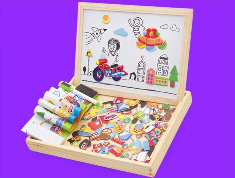 Magnetisch teken- en puzzelbord