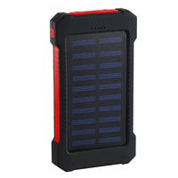 Waterdichte zonne-energiebank | LED-oplader voor smartphones, fietsen en kamperen