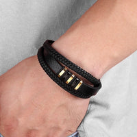Stijlvolle armbanden van echt leer voor mannen