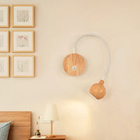 TimberGlow LED Wandlamp | Elegant nachtlampje van natuurlijk hout met gerichte verlichting voor gebruik binnenshuis