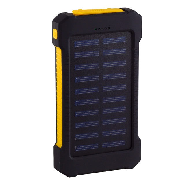 Waterdichte zonne-energiebank | LED-oplader voor smartphones, fietsen en kamperen