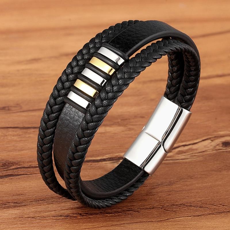 Stijlvolle armbanden van echt leer voor mannen