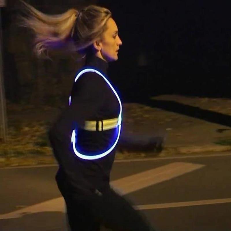 Knipperend Veiligheidsvest | LED-lampjes en reflecterende banden, lichtgewicht en comfortabel om de hele nacht te dragen.l