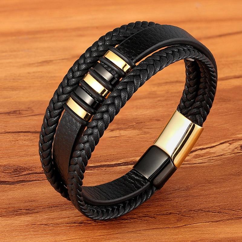 Lederen Heren Armband - Tijdloos en Stijlvol Accessoire