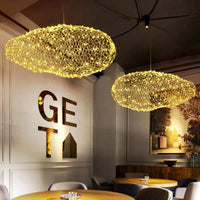 Celestra Cloud Lamp In IJzeren Art Deco Afwerking Met Sterachtige LED Dots