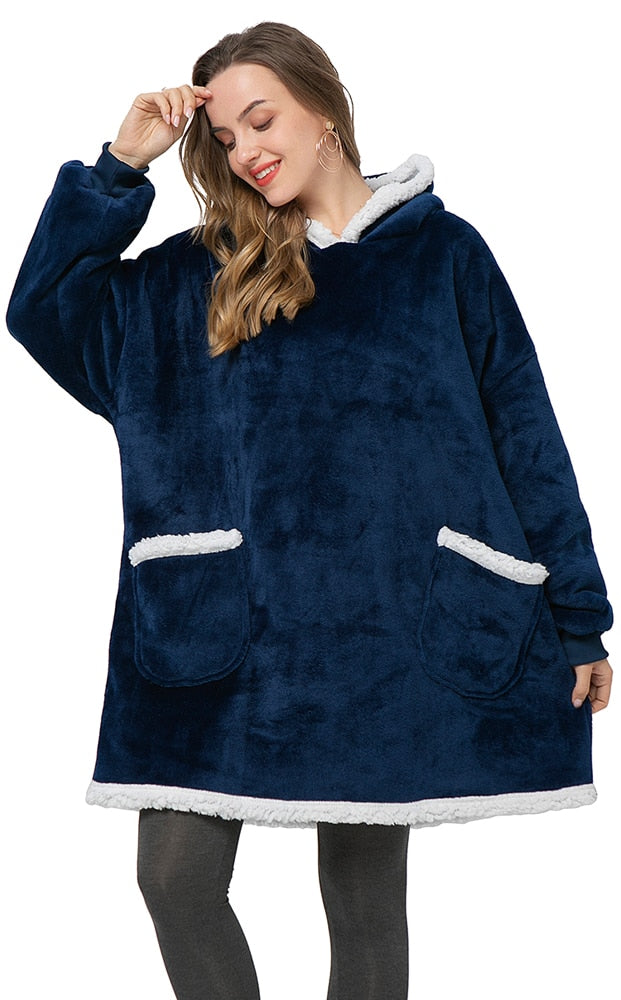 Ultra Zachte Fleece En Wol Hooded Deken Voor Comfort En Warmte Thuis