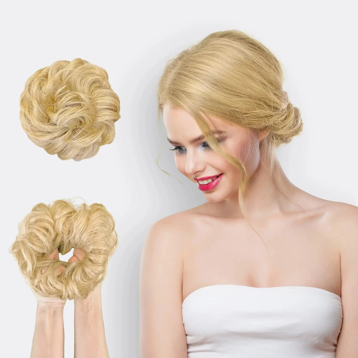 Haar Scrunchie met Dutt-Effect – Volumineuze Look & Natuurlijk Finish