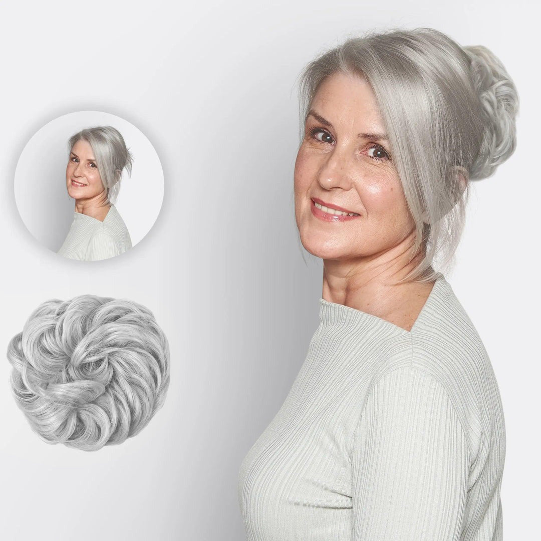 Haar Scrunchie met Dutt-Effect – Volumineuze Look & Natuurlijk Finish