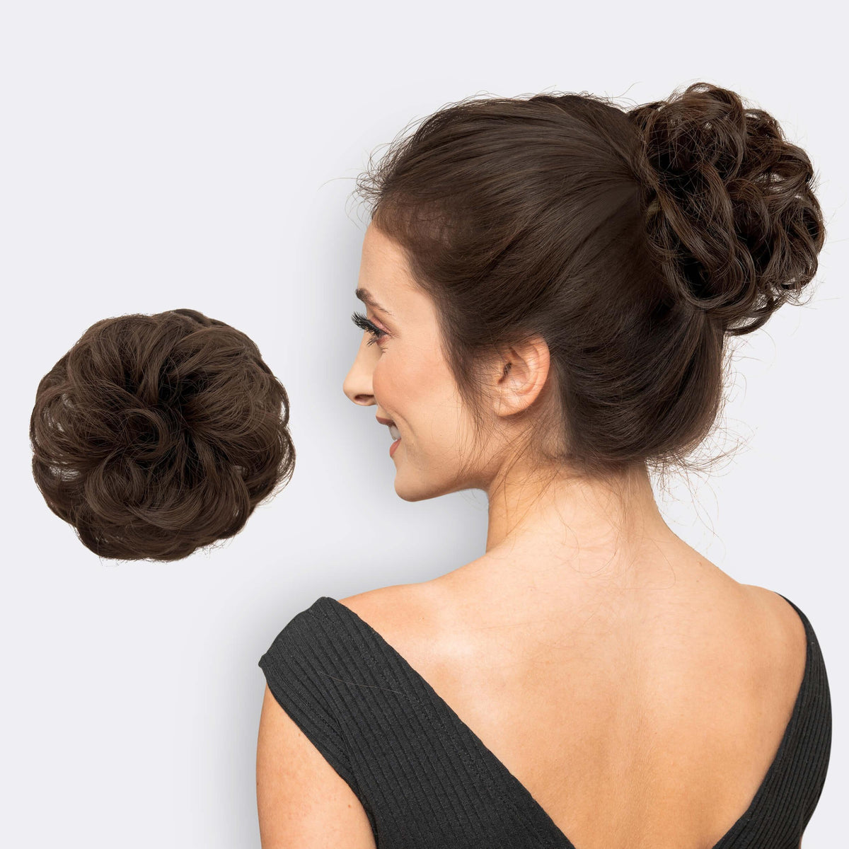 Haar Scrunchie met Dutt-Effect – Volumineuze Look & Natuurlijk Finish