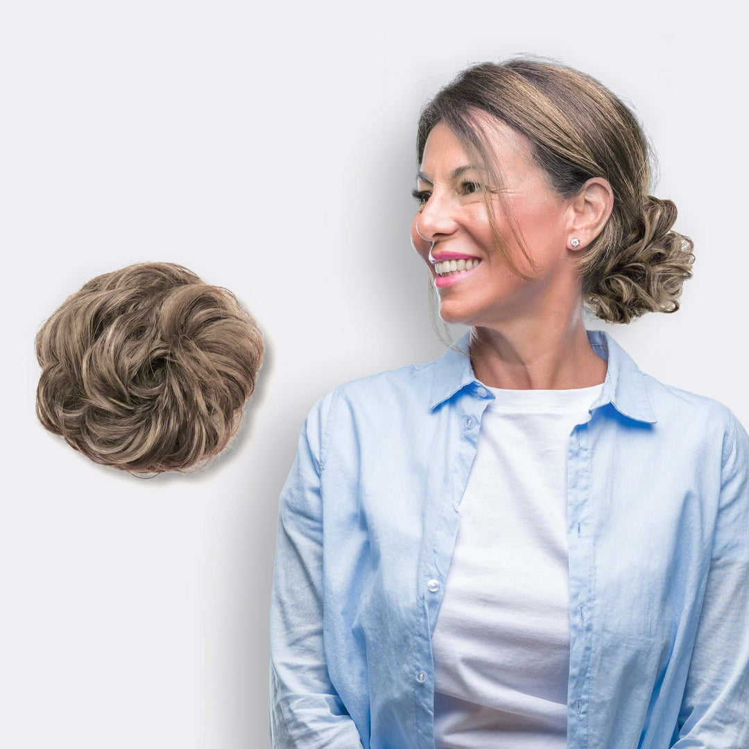 Haar Scrunchie met Dutt-Effect – Volumineuze Look & Natuurlijk Finish