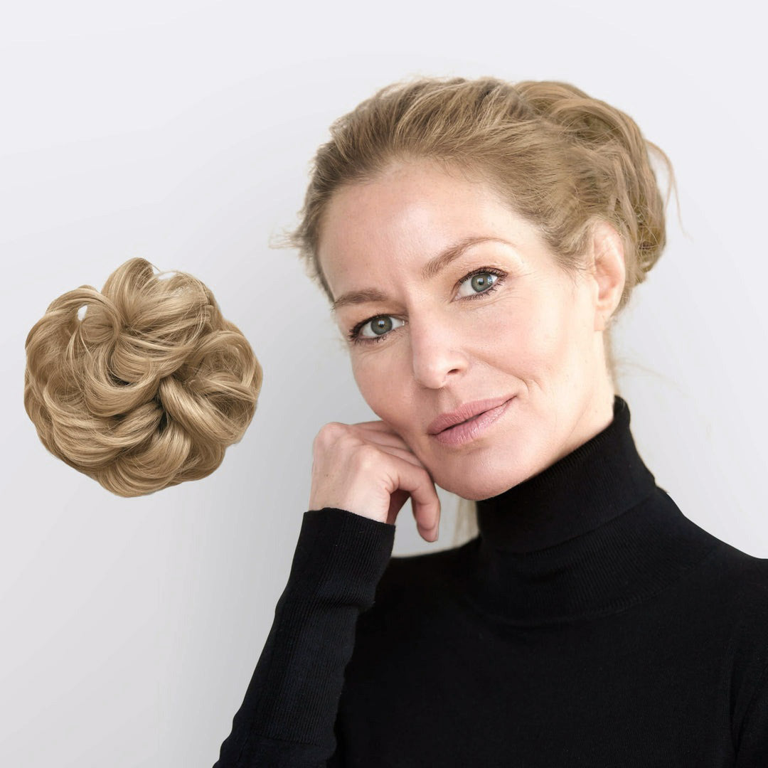 Haar Scrunchie met Dutt-Effect – Volumineuze Look & Natuurlijk Finish