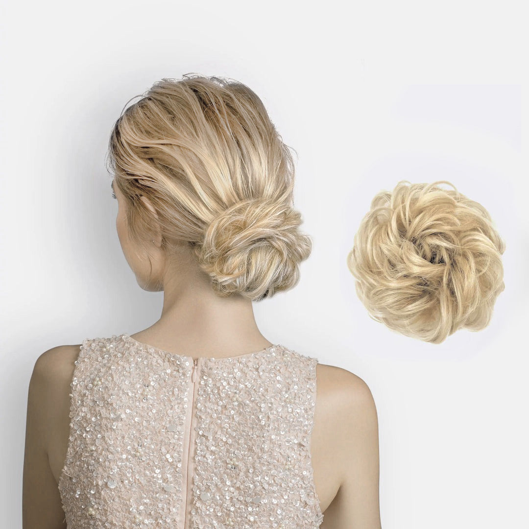 Haar Scrunchie met Dutt-Effect – Volumineuze Look & Natuurlijk Finish